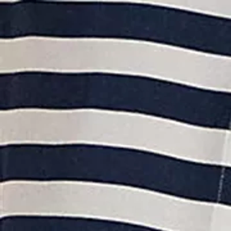 Plus Striped Crepe Shirtdress