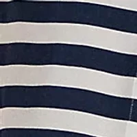 Plus Striped Crepe Shirtdress