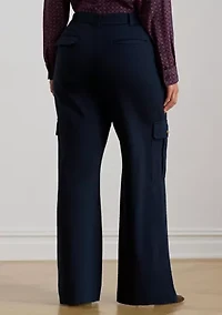 Plus Ponte Wide-Leg Cargo Pant