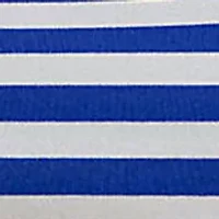 Plus Striped Stretch Cotton Boatneck T-Shirt