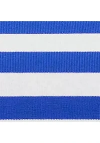 Plus Striped Stretch Cotton Boatneck T-Shirt