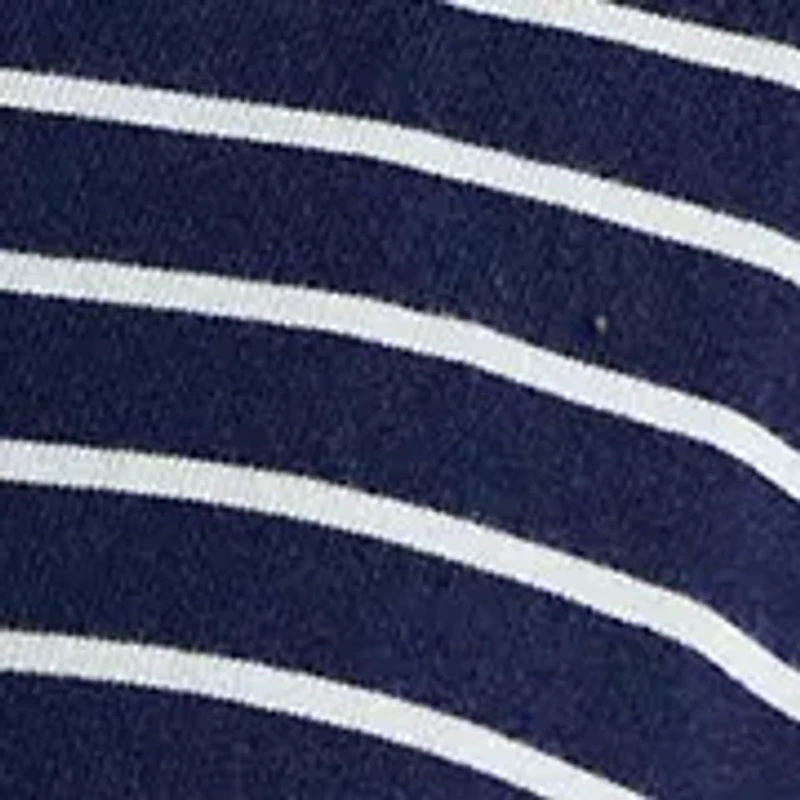 Women's Striped French Terry Mock Neck Sweatshirt