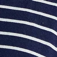 Women's Striped French Terry Mock Neck Sweatshirt