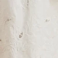 Women's Eyelet Broadcloth Tiered Shirtdress