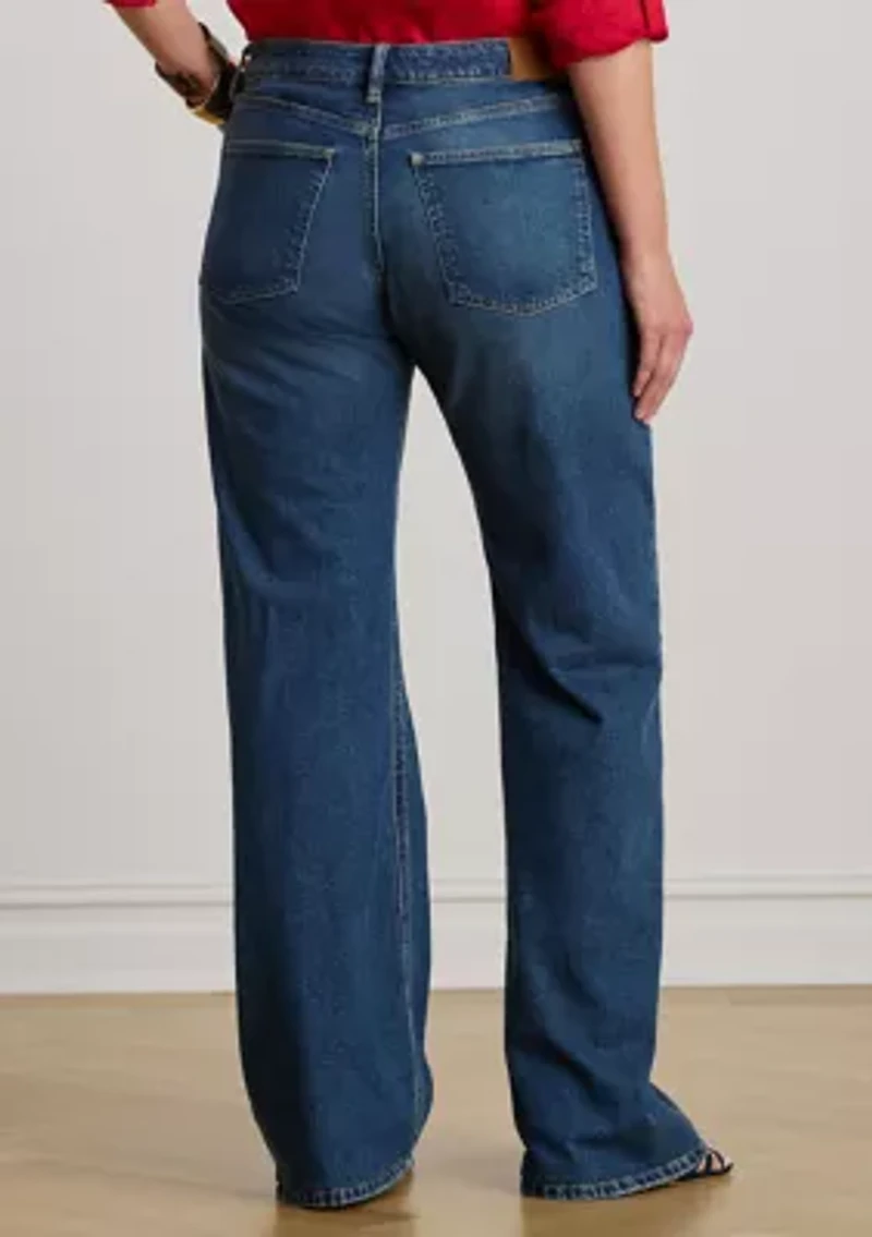 Women's High-Rise Straight Wide-Leg Jeans
