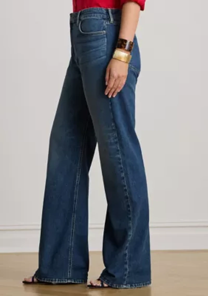 Women's High-Rise Straight Wide-Leg Jeans