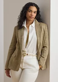 Women's Linen Herringbone Blazer