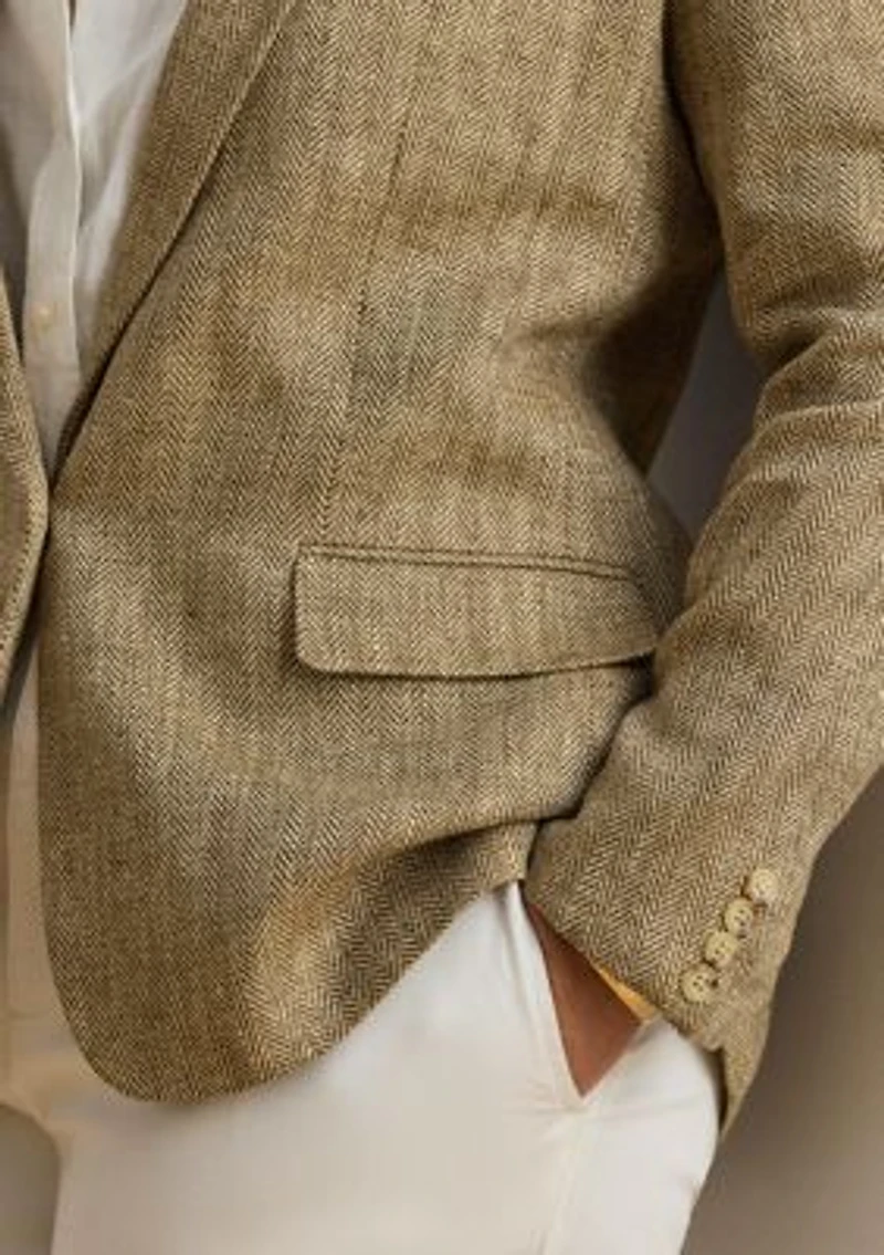 Women's Linen Herringbone Blazer