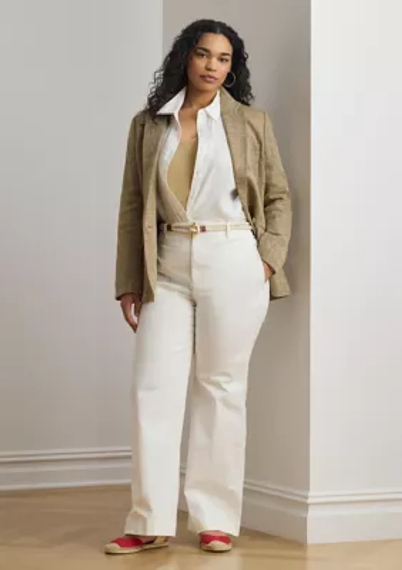 Women's Linen Herringbone Blazer