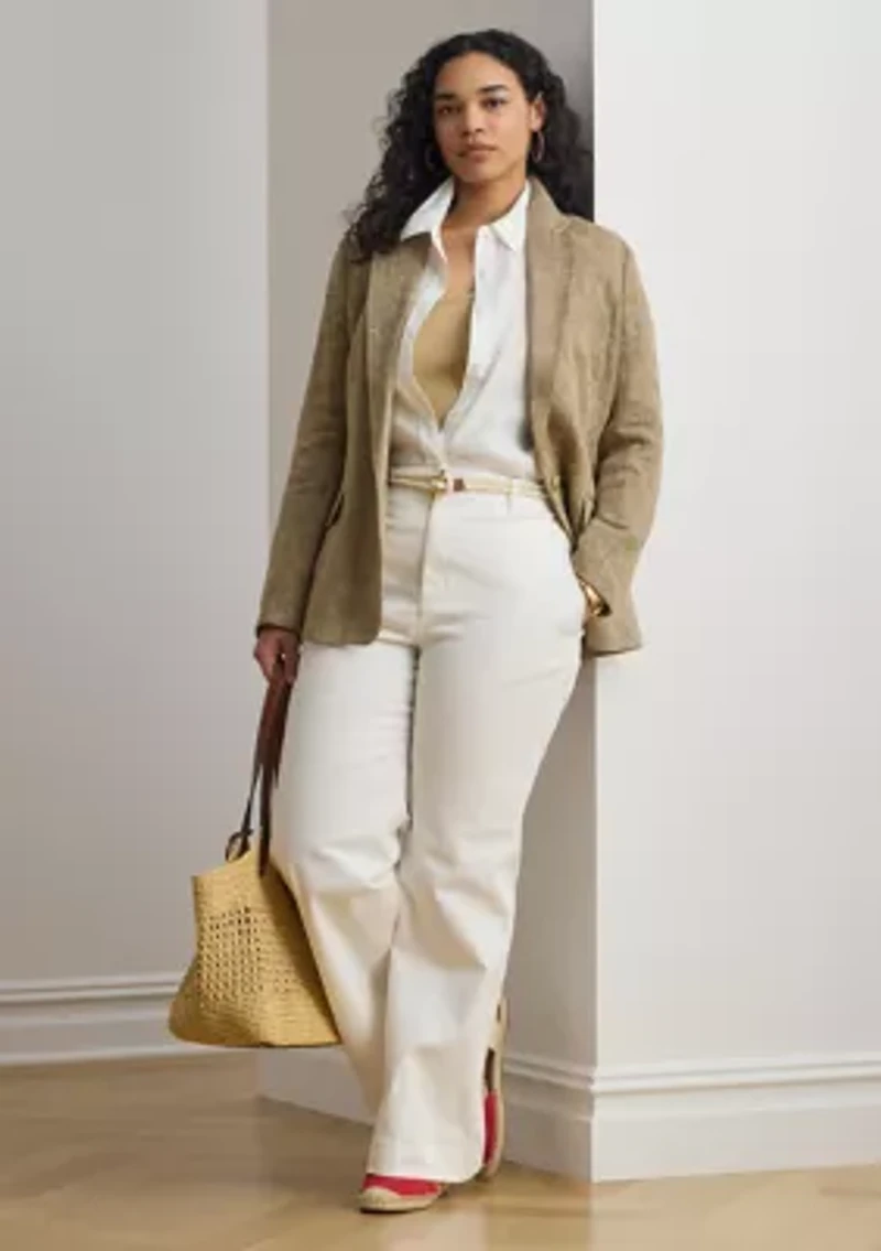 Women's Linen Herringbone Blazer