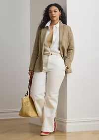 Women's Linen Herringbone Blazer