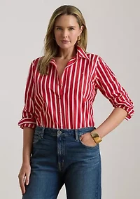 Classic Fit Striped Broadcloth Shirt