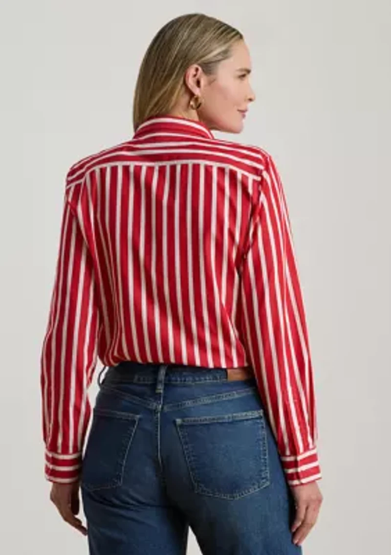 Classic Fit Striped Broadcloth Shirt