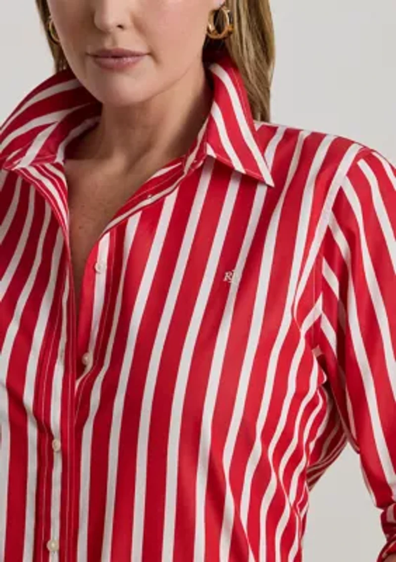 Classic Fit Striped Broadcloth Shirt