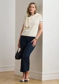 Women's Twill Flare Ankle Pants