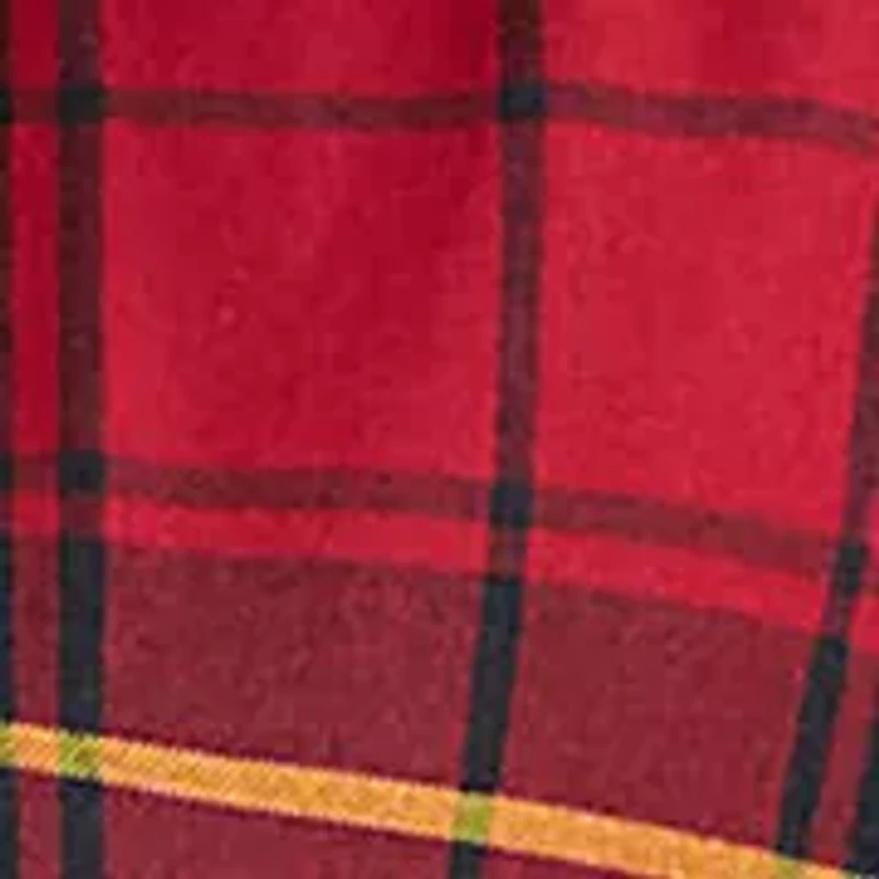 Plus Relaxed Fit Checked Plaid Cotton Shirt