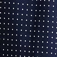 Polka-Dot Belted Crepe Dress