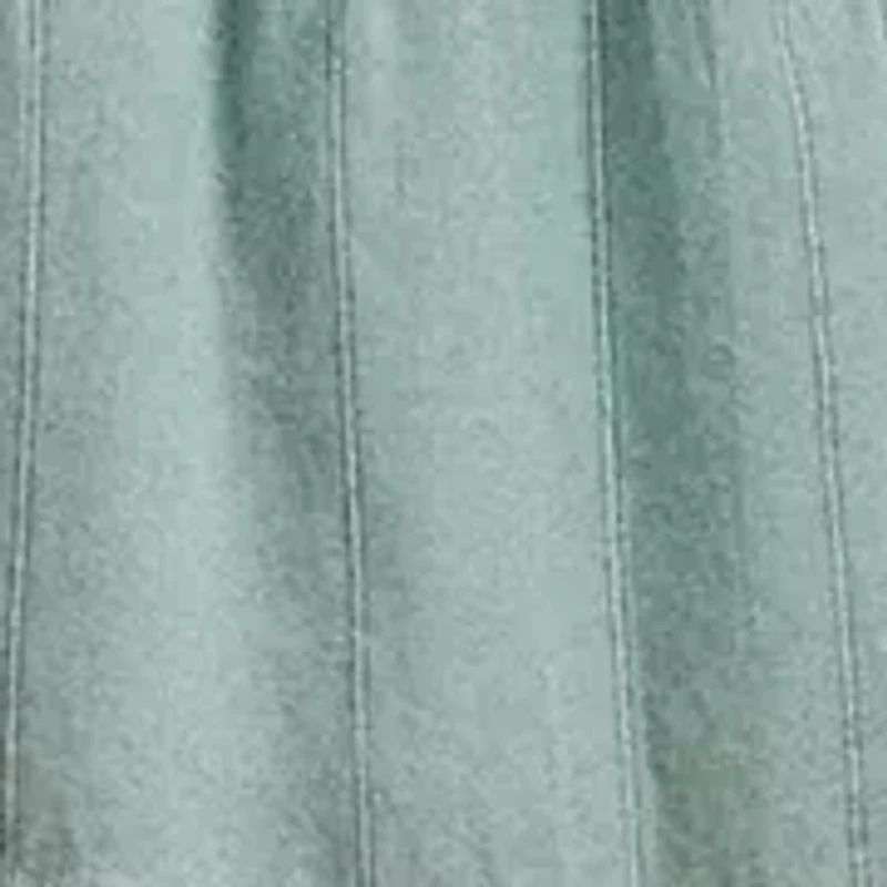 Striped Ruffle Trim Voile Shirtdress