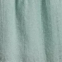 Striped Ruffle Trim Voile Shirtdress