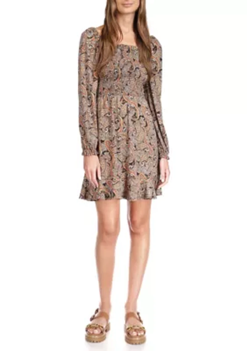 Women's Crinkle Smocked Mini Dress