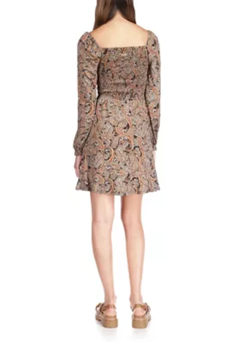 Women's Crinkle Smocked Mini Dress