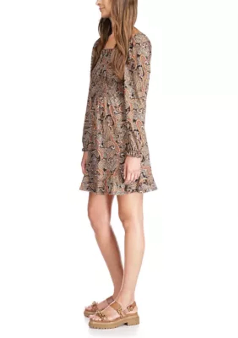 Women's Crinkle Smocked Mini Dress