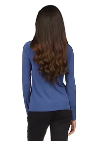 Women's Twist Neck Long Sleeve Top