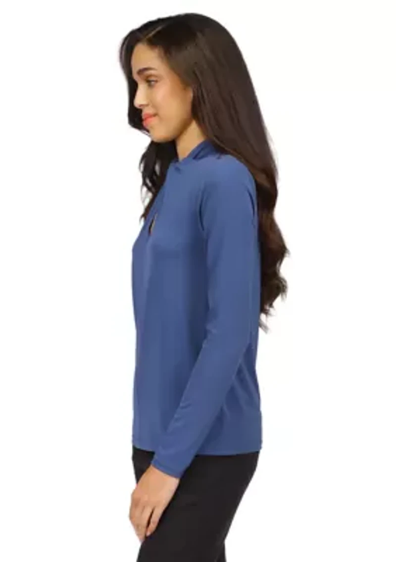 Women's Twist Neck Long Sleeve Top