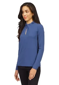 Women's Twist Neck Long Sleeve Top