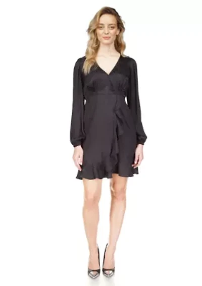 Women's Snake Jacquard Long Sleeve Mini Dress