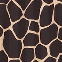 Women's Saturated Mosaic Giraffe Print Pleated Chain Top