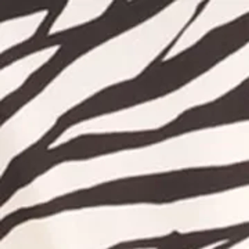 Plus Tiger Print Ruffle Peasant Top