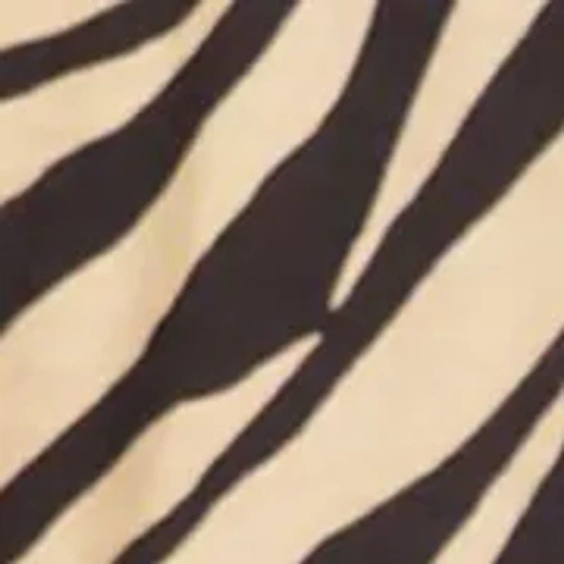 Plus Tiger Printed Smocked Top