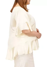 Plus Flutter Chain Neck Top