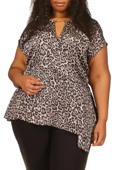 Women's Plus Asymmetrical Hanky Hem Top