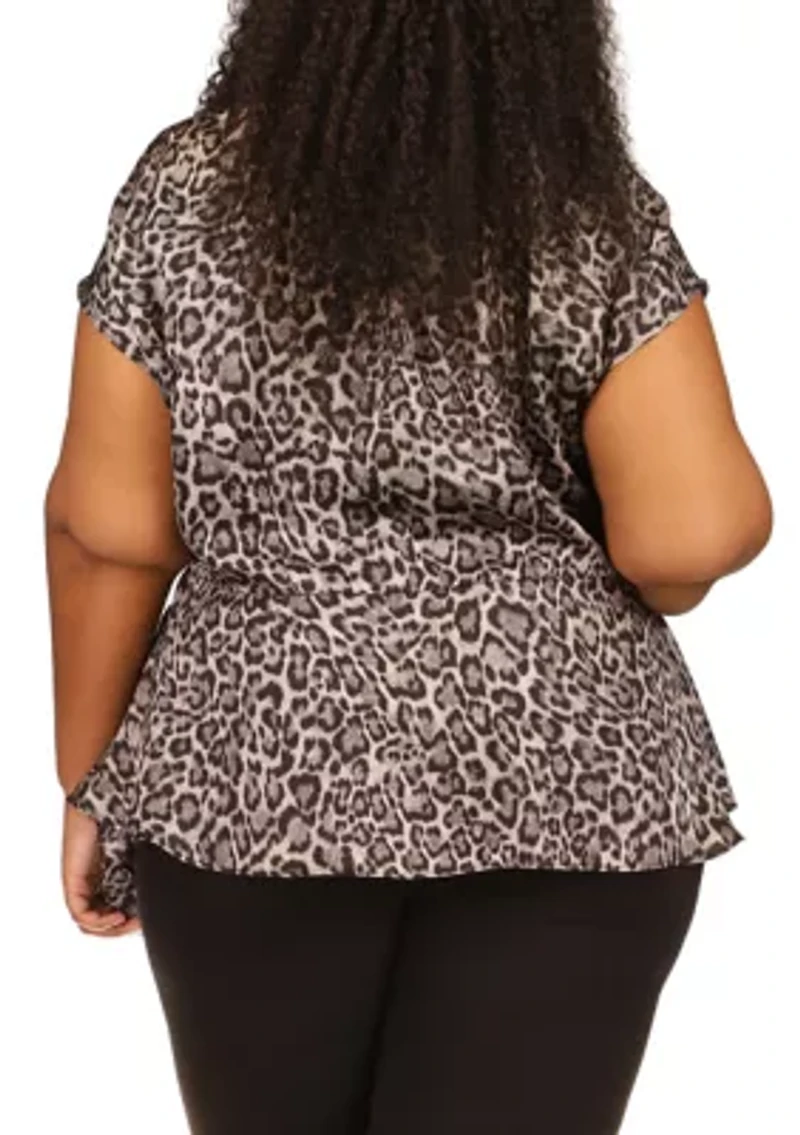 Women's Plus Asymmetrical Hanky Hem Top