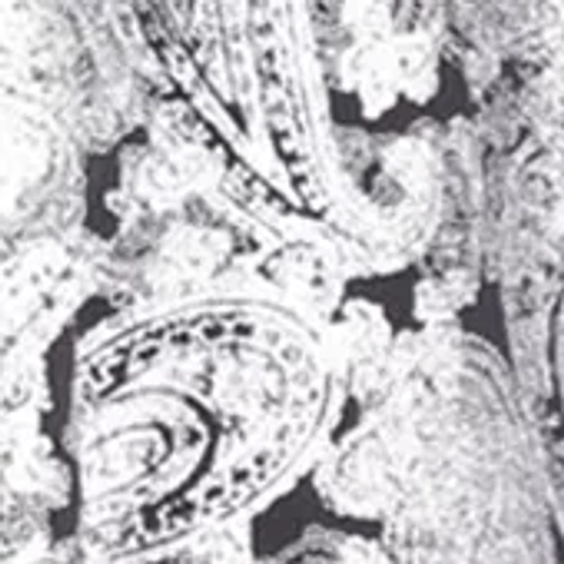 Plus Long Sleeve Paisley Flounce Dress