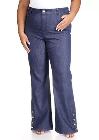 Plus Selma Shank Flare Denim Jeans