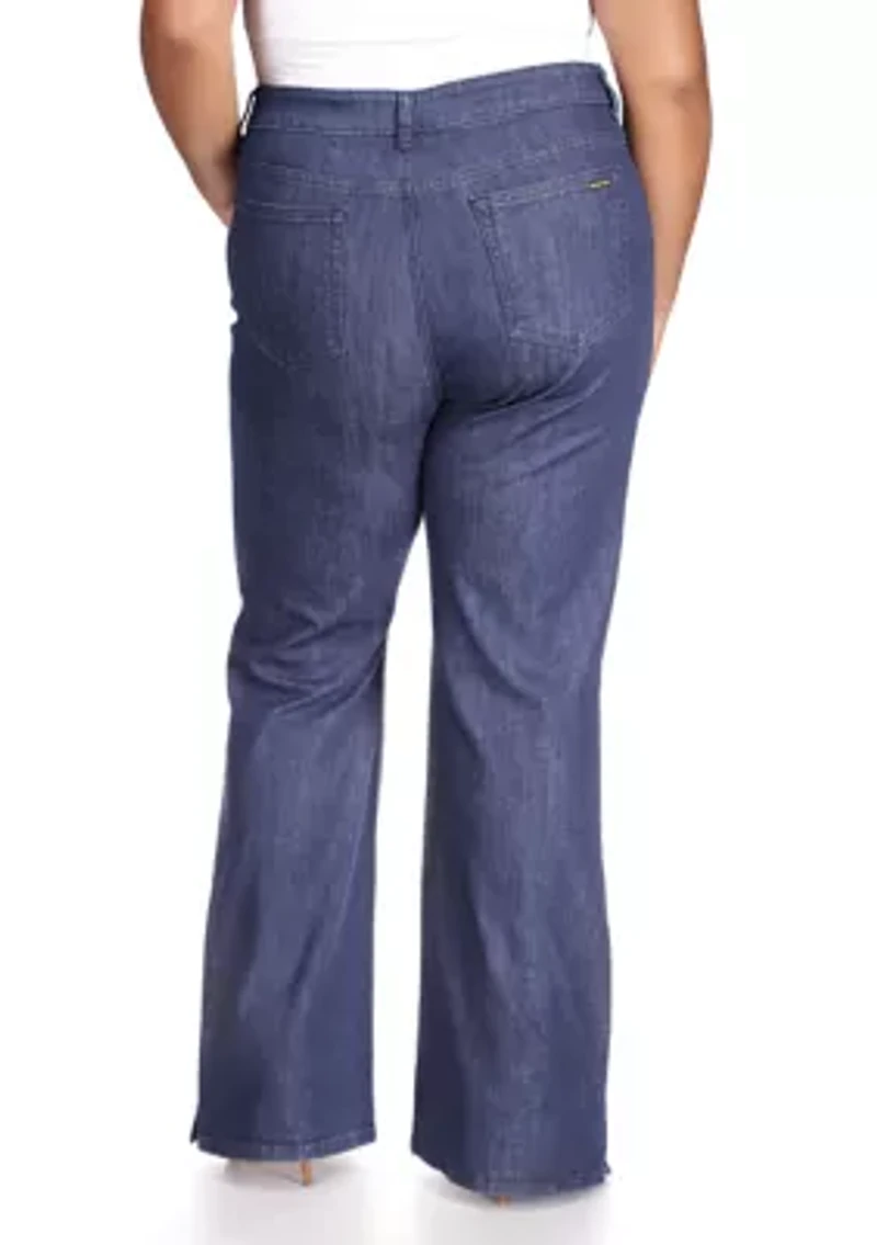 Plus Selma Shank Flare Denim Jeans