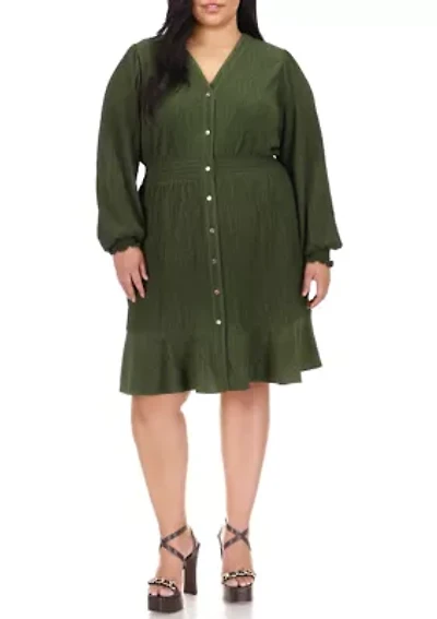 Plus Smocked Waist Dress