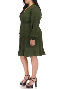 Plus Smocked Waist Dress