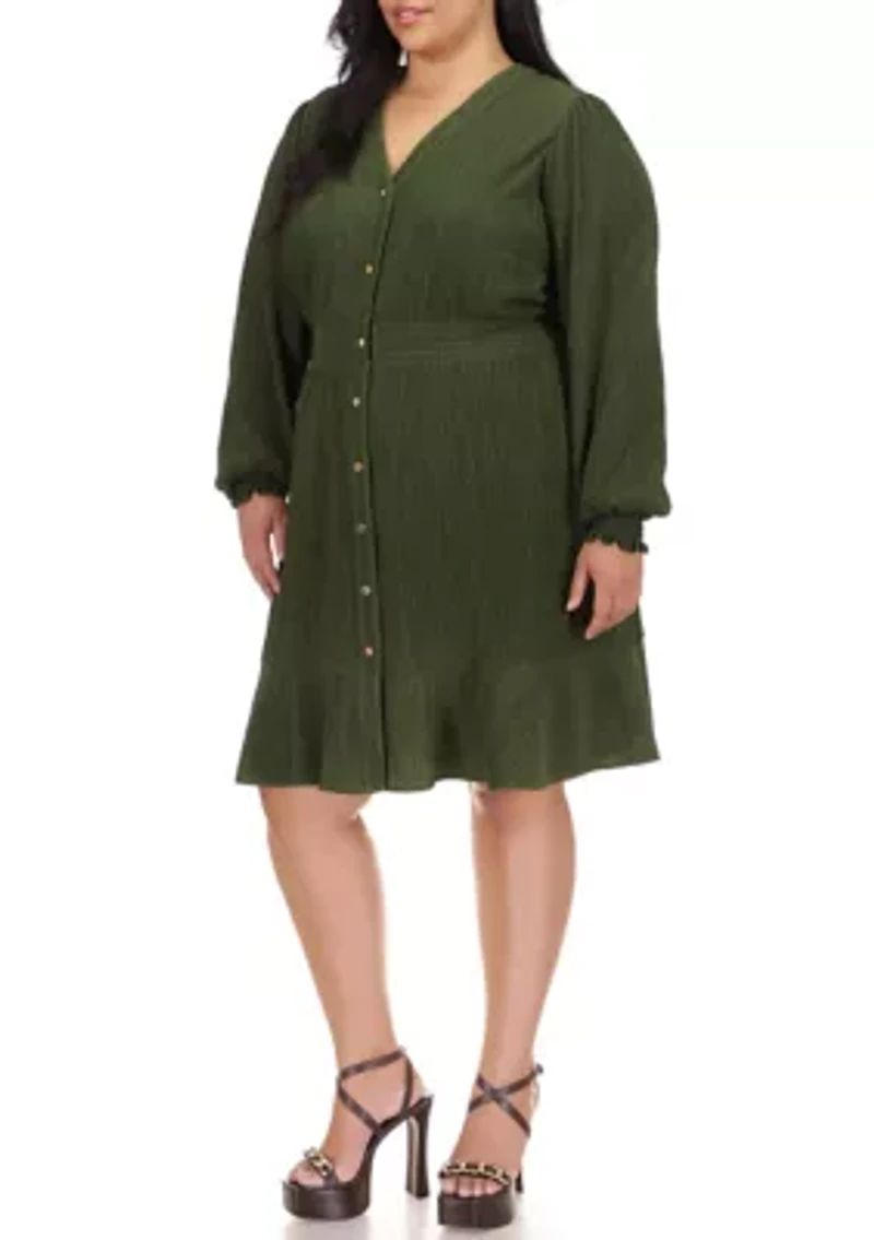 Plus Smocked Waist Dress
