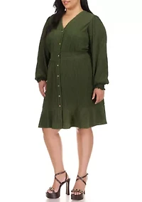 Plus Smocked Waist Dress