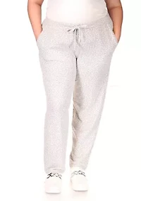 Plus Jacquard Rolled Hem Joggers