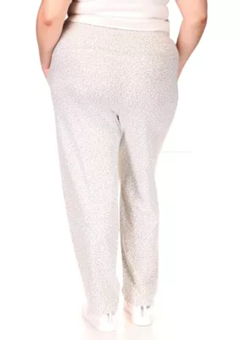 Plus Jacquard Rolled Hem Joggers