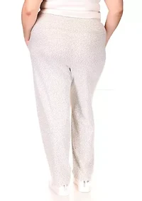 Plus Jacquard Rolled Hem Joggers