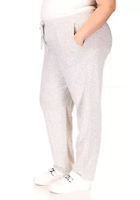 Plus Jacquard Rolled Hem Joggers