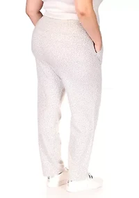 Plus Jacquard Rolled Hem Joggers