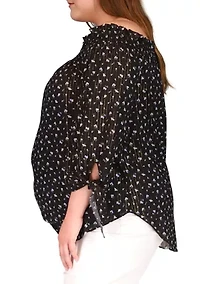 Plus Off the Shoulder Printed Top