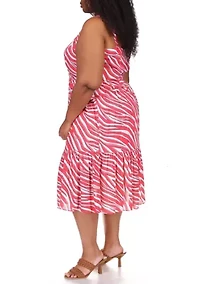 Plus Zebra Midi Dress